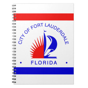 Caderno Espiral Bandeira de Fort Lauderdale, Florida