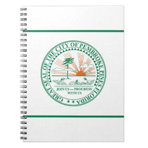 Caderno Espiral Bandeira de Fort Pembroke Pines, Flórida