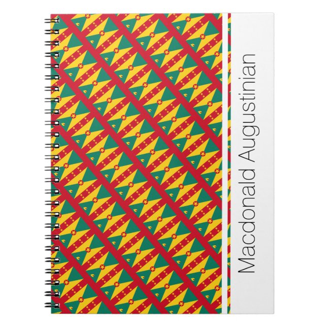 CADERNO ESPIRAL BANDEIRA DE GRANADA PERSONALIZADA (Frente)