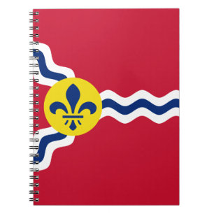 Caderno Espiral Bandeira de HesseFlag de Ruas. Louis, Missouri Not