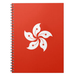 Caderno Espiral Bandeira de Hong Kong