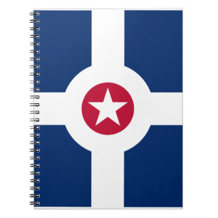 Caderno Espiral Bandeira de Indianápolis, Indiana Notebook