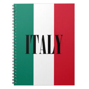 Caderno Espiral Bandeira de Italia Italia IL italiano Tricolore