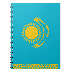 Caderno Espiral Bandeira de Kazakhstan