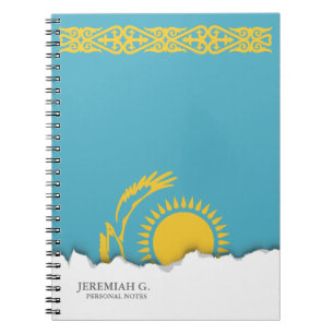 Caderno Espiral Bandeira de Kazakhstan