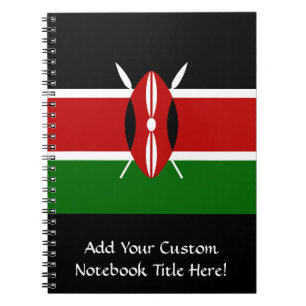Caderno Espiral Bandeira de Kenya África