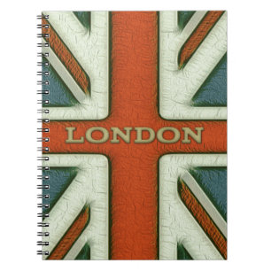Caderno Espiral Bandeira de Londres Reino Unido