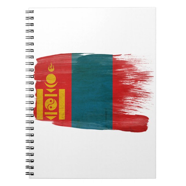 Caderno Espiral Bandeira de Mongolia (Frente)