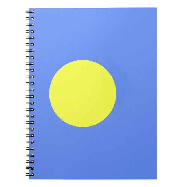 Caderno Espiral bandeira de Palau (Frente)