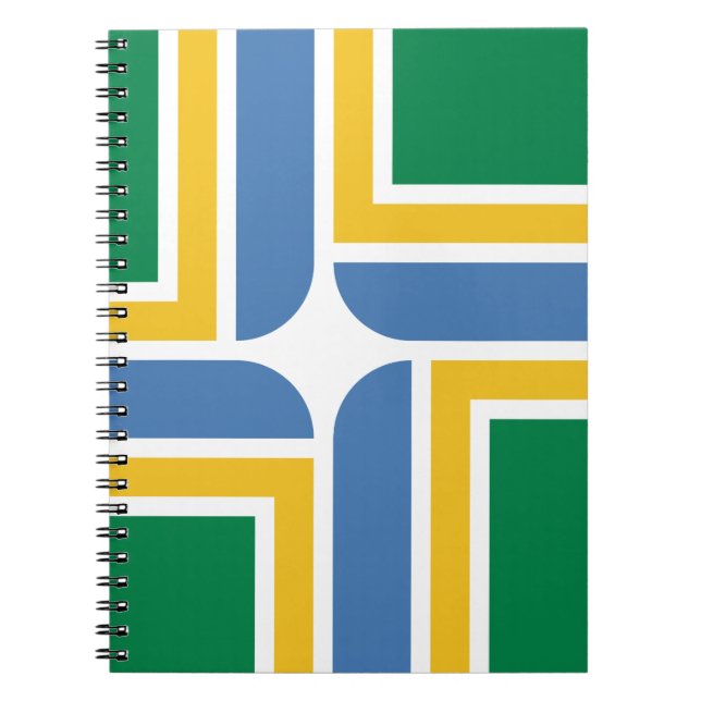 Caderno Espiral Bandeira de Portland, Oregon Notebook (Frente)