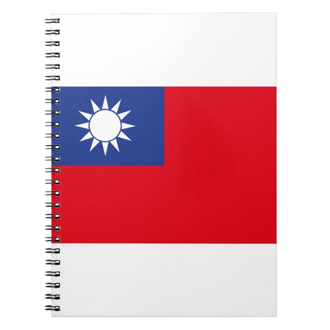 Caderno Espiral Bandeira de Taiwan (Frente)