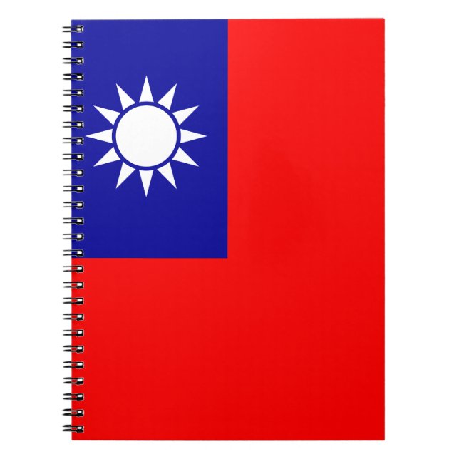 Caderno Espiral Bandeira de Taiwan: República da China, Taipé Chin (Frente)
