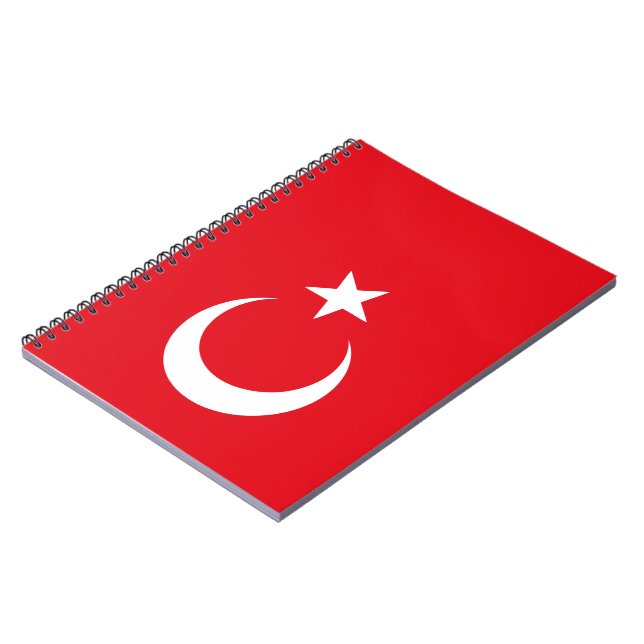 Caderno Espiral Bandeira de Turquia (Left Side)