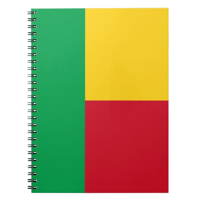 Caderno Espiral Bandeira do Benim (Frente)