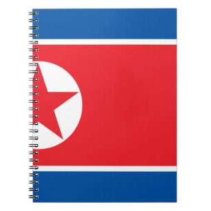 Caderno Espiral Bandeira do Democratic Peoples Republic of Korea