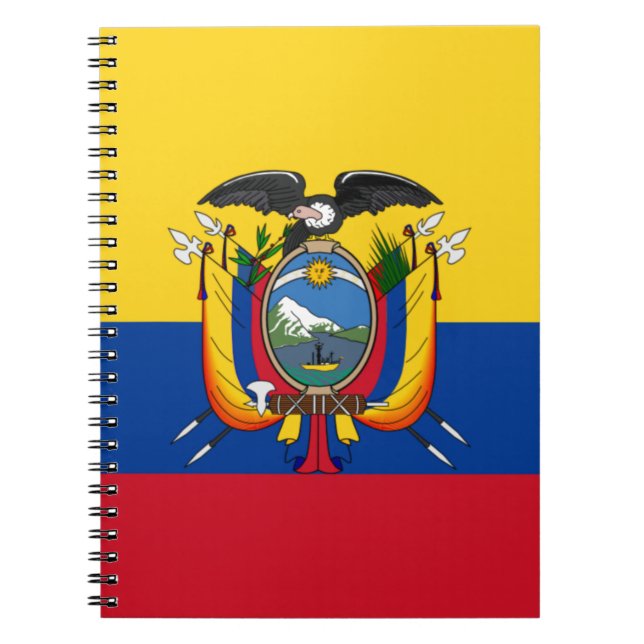Caderno Espiral Bandeira do Equador (Frente)