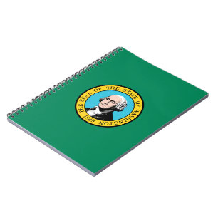 Caderno Espiral Bandeira do Estado de Washington
