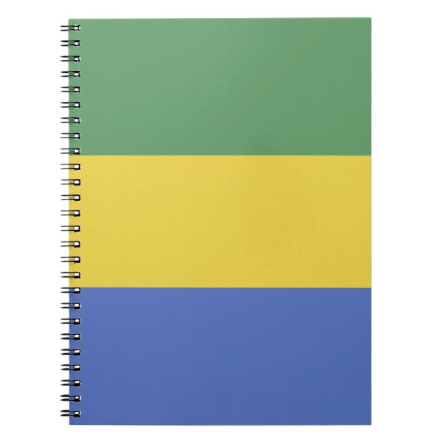 Caderno Espiral Bandeira do Gabão (Frente)