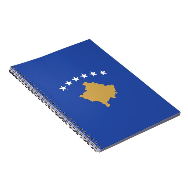 Caderno Espiral Bandeira do Kosovo (Lado Direito)