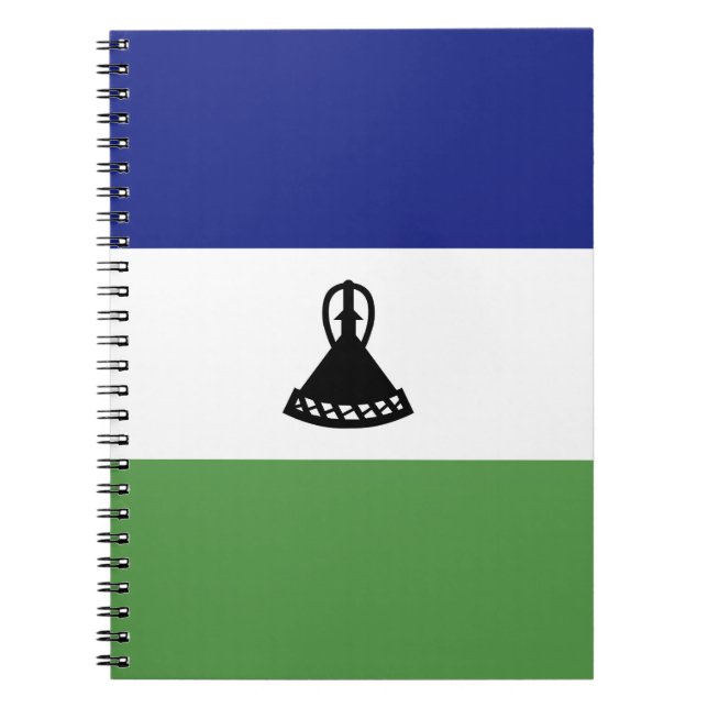 Caderno Espiral Bandeira do Lesoto (Frente)
