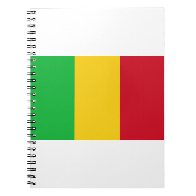 Caderno Espiral Bandeira do Mali (Frente)