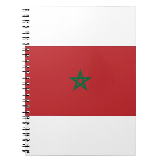 Caderno Espiral Bandeira do Marrocos (Frente)