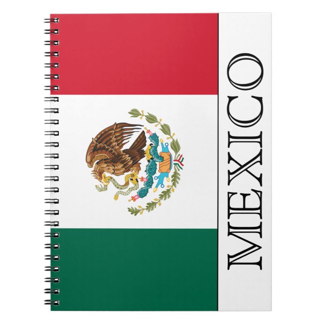 Caderno Espiral Bandeira do México (Frente)