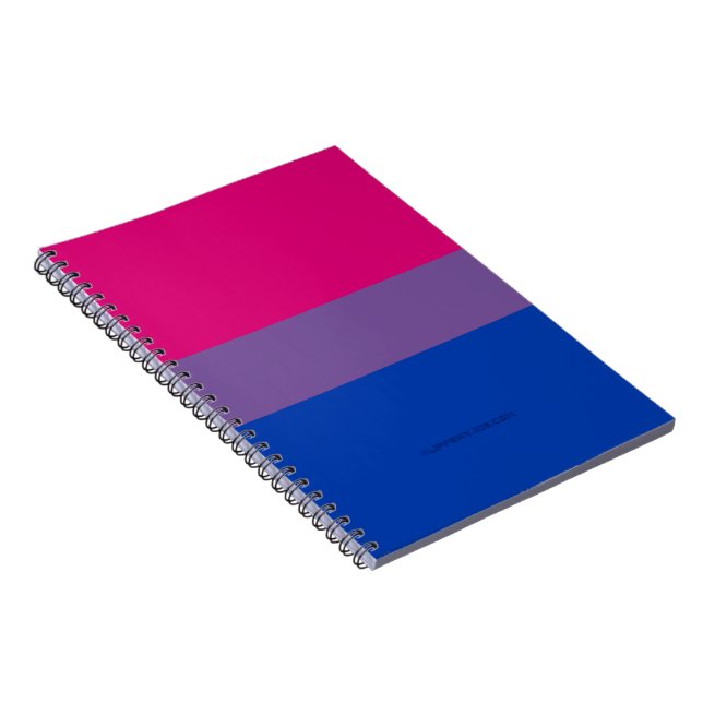 Caderno Espiral Bandeira do Orgulho Bissexual de SlipperyJoe - cor (Lado Direito)