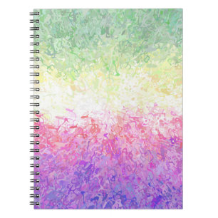 Caderno Espiral Bandeira do Orgulho Genderdoe Abstrata Boho Trippy