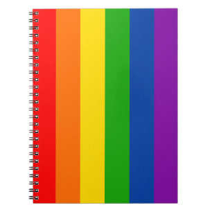 Caderno Espiral Bandeira do Orgulho LGBTQ+ Arco-íris, Cores do Org