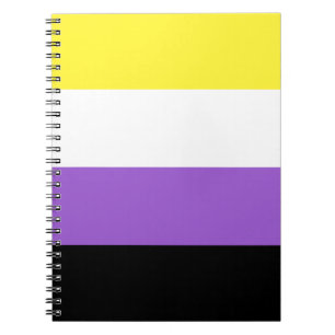 Caderno Espiral Bandeira do Orgulho Não Binário