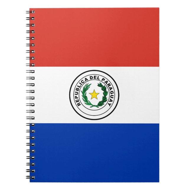 Caderno Espiral bandeira do Paraguai (Frente)