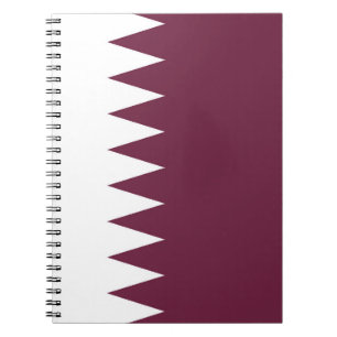 Caderno Espiral bandeira do Qatar