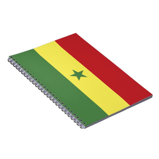 Caderno Espiral Bandeira do Senegal (Lado Direito)