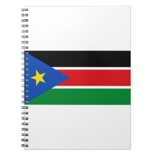 Caderno Espiral Bandeira do Sudão do Sul