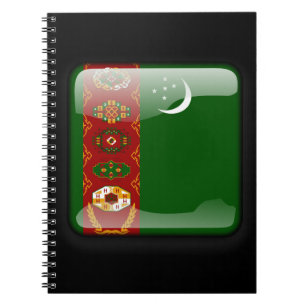 Caderno Espiral Bandeira do Turquemenistão