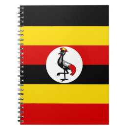Caderno Espiral Bandeira do Uganda