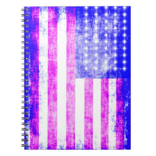 Caderno Espiral Bandeira dos EUA