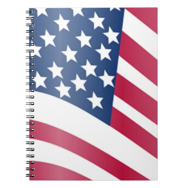 CADERNO ESPIRAL BANDEIRA DOS EUA (Frente)
