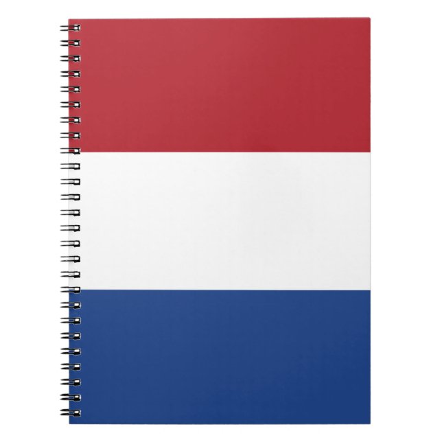 Caderno Espiral Bandeira dos Países Baixos (Frente)