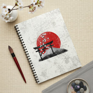 Caderno Espiral Bandeira e símbolos de Japão ID153