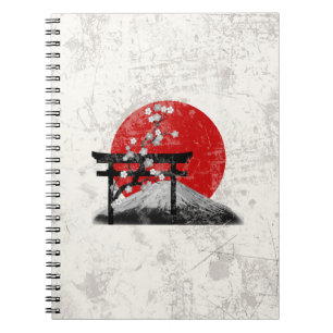 Caderno Espiral Bandeira e símbolos de Japão ID153