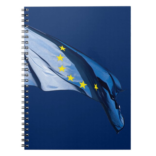Caderno Espiral bandeira europeia (Frente)