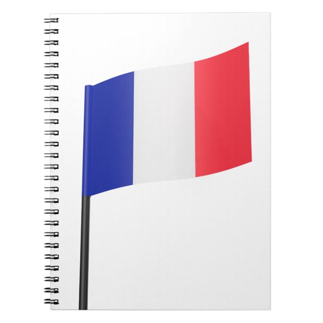 Caderno Espiral bandeira francesa (Frente)