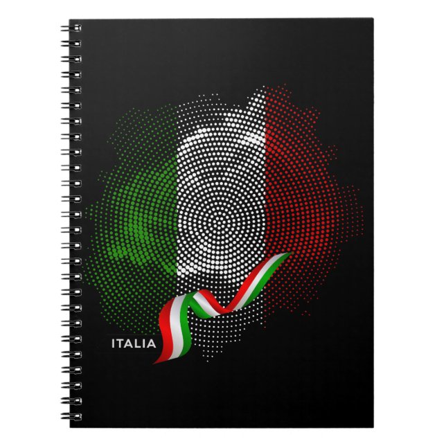 Caderno Espiral bandeira italiana (Frente)
