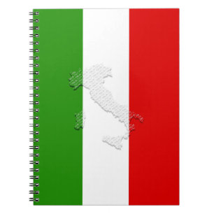 Caderno Espiral Bandeira italiana