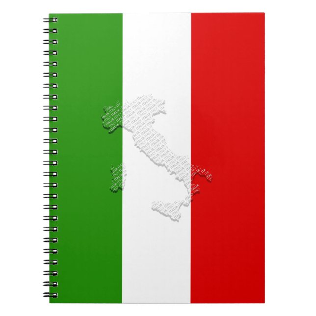 Caderno Espiral Bandeira italiana (Frente)