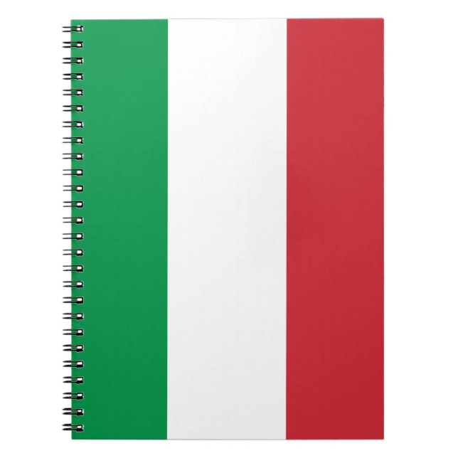 Caderno Espiral Bandeira italiana, bandeira da itália, italia (Frente)