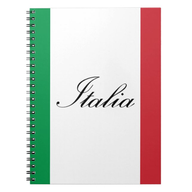 Caderno Espiral Bandeira italiana - bandeira de Italia - Italia (Frente)
