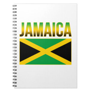 Caderno Espiral Bandeira jamaicana do orgulho de Jamaica